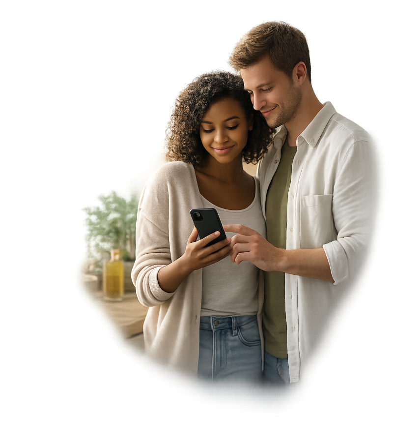 Famille dans une cuisine moderne préparant un planning menu équilibré pour la semaine