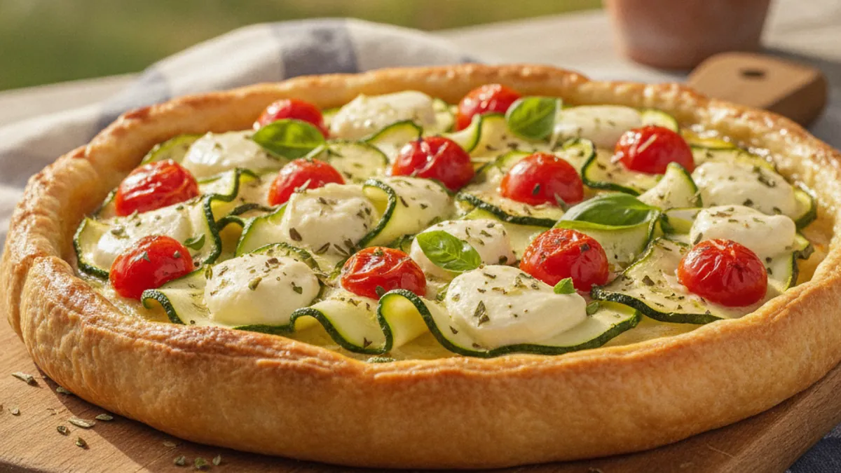 Tarte rustique courgettes, tomates et mozzarella, recette anti-gaspi de fin d'été